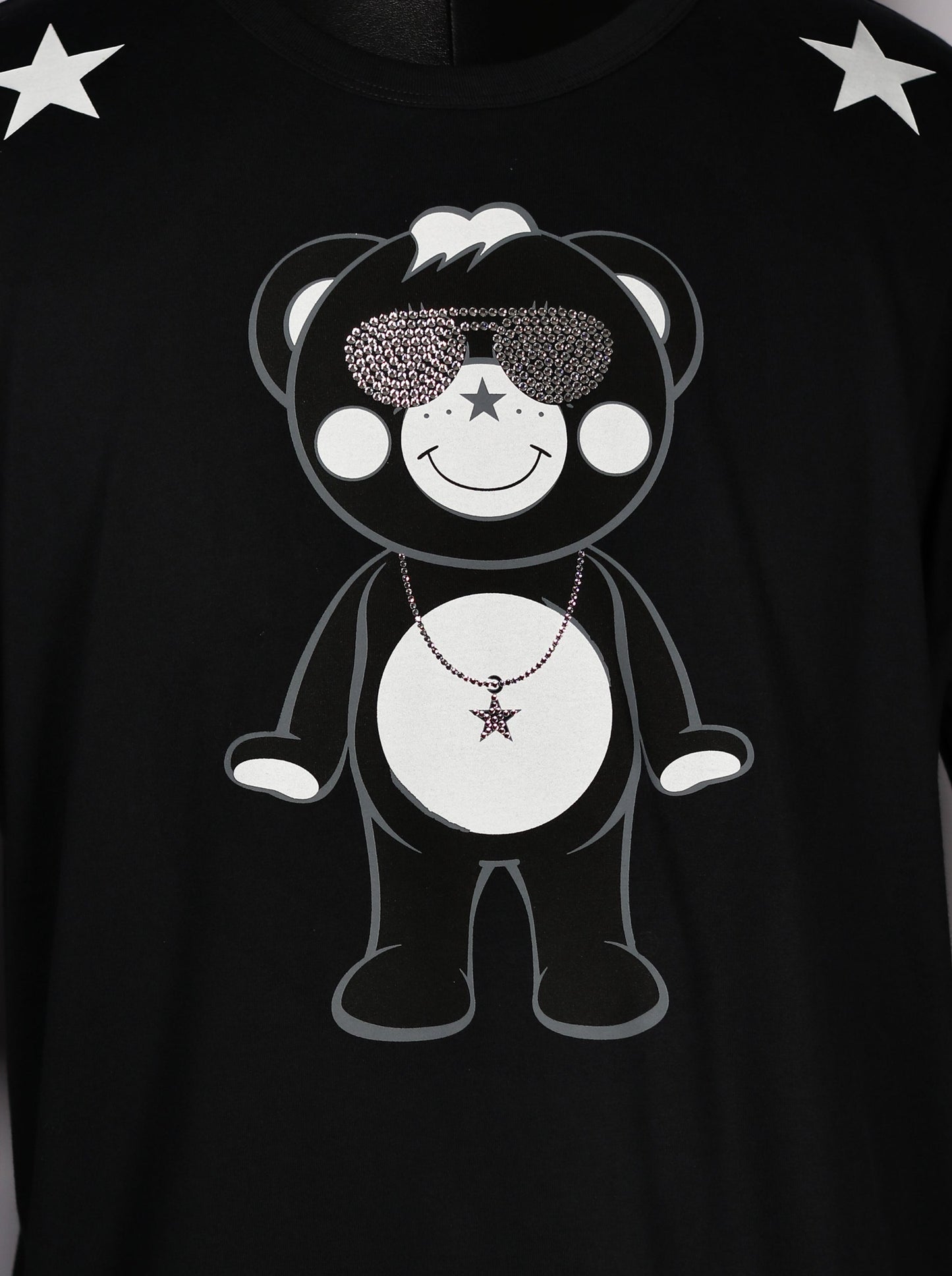 クルーネック黒ダイアモンドチャッピーtシャツ